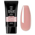 ROSALIND Pink Christmas Poly Nail Gel, 60ml Extension Gels for Nail Art, Natural Color Builder Pink Gel Poly Extension Easy to DIY Use at Home Need UV Lamp