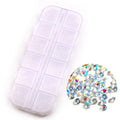 17280Pcs Micro Crystal Strass Glass Nail Art Rhinestones 1.1MM Mini Diamond Manicure DIY Accessories (AB)