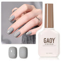 GAOY Gray Gel Nail Polish, 16ml Soak Off Gel Polish, UV Light Cure for Nail Art DIY Manicure at Home, 2087 Atoms Gray