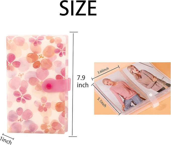 144 Slots Nail Art Sticker Storage Book Display Collecting Equipment Nail Art Decals Photos Storage Book Manicure Designer Tools Decoration Kits(Flower)