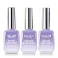 GELLEN 3Pcs Gel Base and Top Coat - 18ML Base Coat Nail Polish, Matte & Glossy No Wipe Clear Top Coat Gel, Soak Off UV Lamp Gel Polish Set for Starter