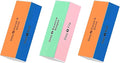 Soft 'N Style 4 Way Shiny Block / 4 Step Buffing Block Shine Nail Buffer 3 pcs