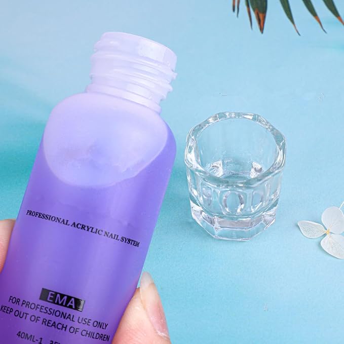 Warm Girl 2pcs Acrylic Monomer Liquid Nail Liquid Acrylic Liquid For Acrylic Nail Extension 3D Nail Art (40ml/1.35FL.OZ)