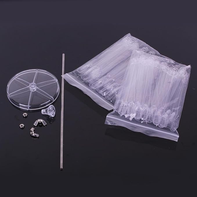 Yimart 120 Sticks Nail Art Color Chart Display Stand Spiral False Nails Display Shelf Practice Tools For Solon Nails Polish Gel Show (Clear)