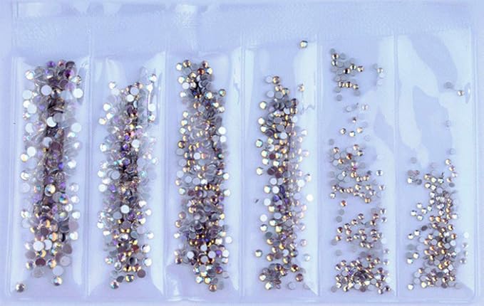 7200 Pieces(6 Grid)5 Pack of Nail Art Rhinestone Decoration Style1