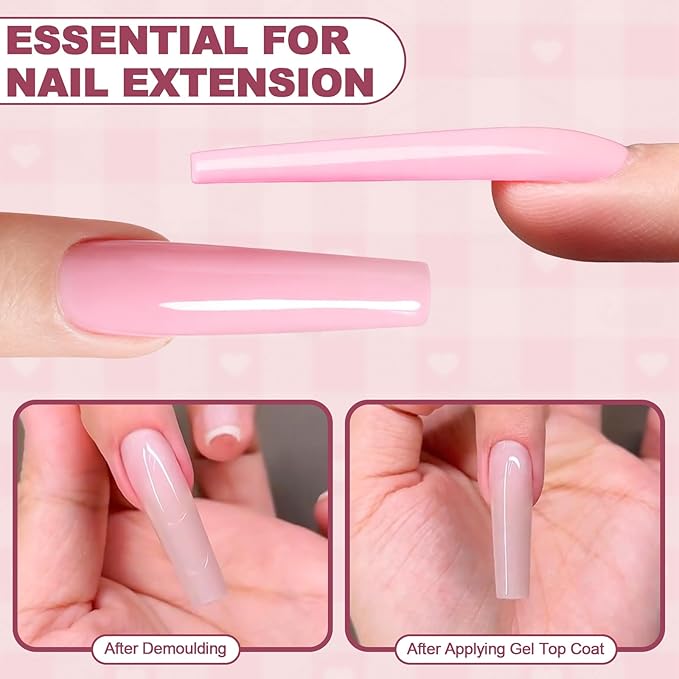 240 PCS Sandwich Nail Dual Forms, Nail Extension Kit for Beginner & Professional, 14 Sizes Dual Form for Polygel and Builder Gel, Salon and Home DIY Nail Art Tools (Trapezoidal)