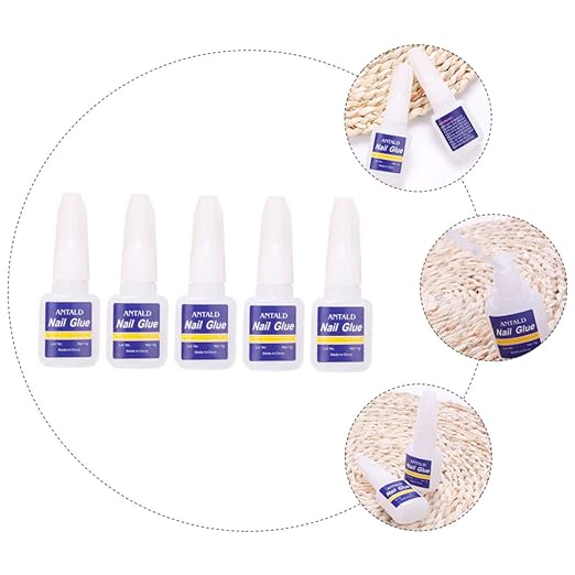 10 pcs Nail Glue Nails Press Nails Each Super Strong Adhesive False Nail Tips Repair Nail Art Decoration Skin Friendly Formula