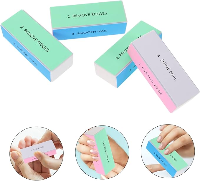 10pcs Nail Buffer Block Nail File Buffing Sanding Buffer for Home Professional Manicure Pedicure Kit