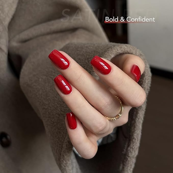 GAOY Red Gel Nail Polish, 16ml Soak Off Gel Polish, UV Light Cure for Nail Art DIY Manicure at Home, 1976 Satin Red