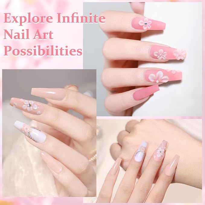 Acrylic Nail Kit for beginners with Everything- acrylic nail kit with drill lamp Acrylic Powder Glitter False Tips Starter Kit - Full Nail Supplies for Nail Extensions