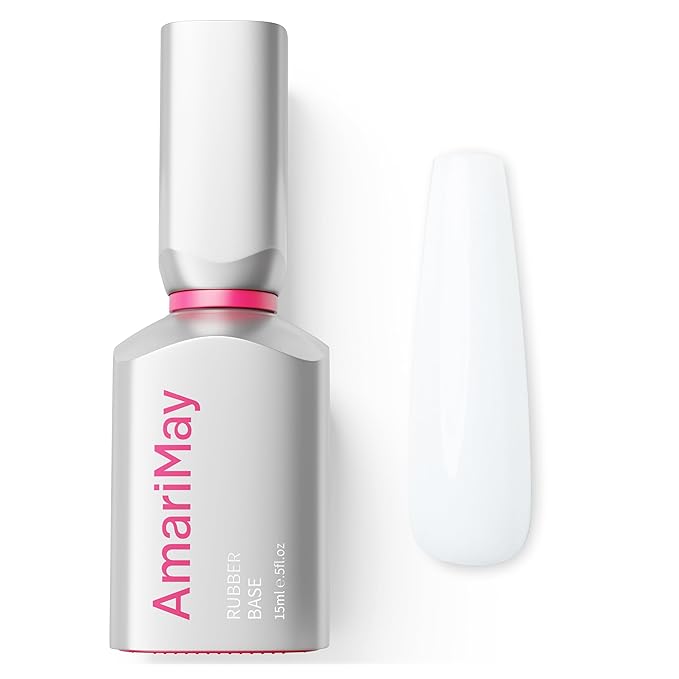 Color Rubber Base Builder Gel, 15ml, Misty White, Sheer Nail Gel, 3-in-1 Soak Off Nail Strengthener UV/LED needed B01.