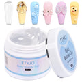 Solid Gel Builder for Nails 50g Large Capacity Clear Non-Stick 3D Carving Gel for Nail art Hand Nail Extension Art Hard Gels for Nails Salon UV Home DIY