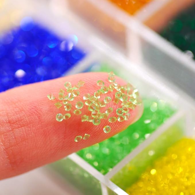 17280Pcs Micro Crystal Strass Glass Nail Art Rhinestones 1.1MM Mini Diamond Manicure DIY Accessories (12 colors)