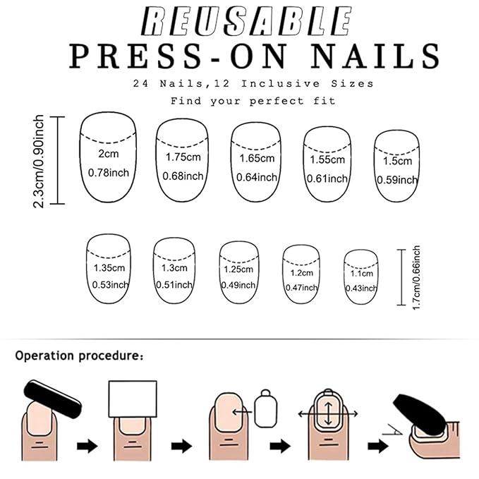 French Press on Nails Short Almond Purple French Fake Nails with Flowers Designs Acrylic Glue on Nails Reusable Gel Nail Glossy Artificial Nails Removable Stick on Nail for Women 24 Pcs