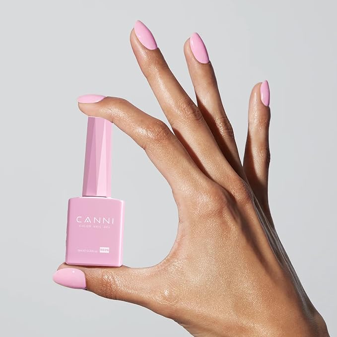 CANNI Light Pink Gel Nail Polish - 1Pcs Baby Pink Gel Polish Pale Pink Color High Gloss Soak Off U V French Nail Manicure Salon DIY