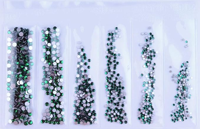 7200 Pieces(6 Grid)5 Pack of Nail Art Rhinestone Decoration Style3