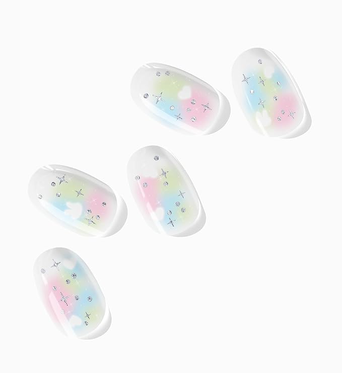 Semi Cured Gel Nail Strips (Cosmic Confetti)
