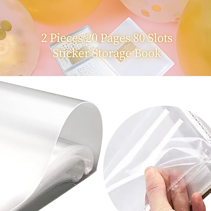 HOINCO 160 Slot Nail Art Sticker Organizer - Storage Book & Display Album