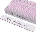 25PCS Professional Rectangular Emery Board Nail Files, 100/180 Grit Dual-Sided Buffer, Reusable Nail Filing Tools for Natural & Acrylic Nails, Home & Salon Manicure Supplies