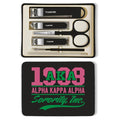 Nail Clippers and Beauty Tool Portable Set Nail Clipper Set Manicure Set 6 in 1 AKA Sorority Gifts Suitable for for Women Home, Workplace, Outdoor Travel,Etc. (AKA Black)