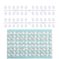 240 PCS Round False Nail Display Tips Color Chart Nail Swatch Sticks with Adhesive Sticker for Nail Polish Training Displaying