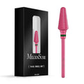MelodySusie Professional Tornado Nail Drill Bits, 3/32'' Carbide Tungsten Multi-Function Bits, Suitable for Manicure Pedicure Cuticle Gel Polishing, Salon Bits, Pink Blossom, Series Bit-X, Coarse