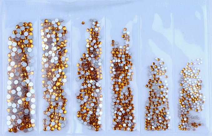 7200 Pieces(6 Grid)5 Pack of Nail Art Rhinestone Decoration Style4