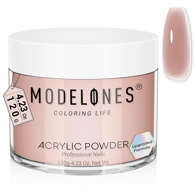 Modelones Acrylic Powder, 4.23oz Upgraded Dark Pink Nail Acrylic Powder for Nail Art 3D Carving French Nails Extensions, Non-Yellowing, Gifts for Women