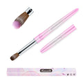 Acrylic Nail Brush Size 08, KEMEISI 100% Pure Kolinsky Nail Art Brushes Sturdy Handle Oval Shaped Acrylic Powder Nail Design Tools for Professional Manicure DIY Home Salon