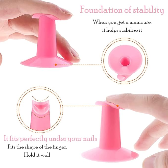 AKOAK 2 Pcs Plastic Nail Holder Finger Exercise Tool Fixed Finger Bracket Professional Painting Art Accessories DIY Nail Art Supplies