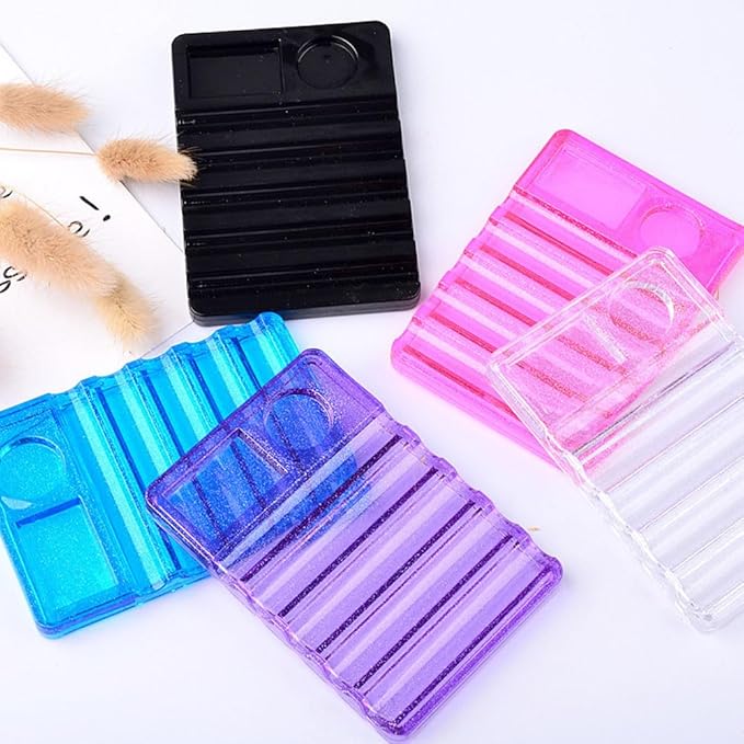 3 Pieces Nail Art Pen Holder Plastic Nail Pen Holder Rectangle Nail Art Brush Holder Nail Art Brush Stand Nail Drawing Brush Pen Holder Nail Art Painting Pen Brush Stand(Multicolor)
