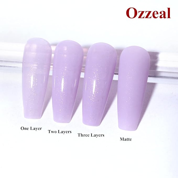 Jelly Gel Nail Polish,15ml Lavender Purple Gold Glitter