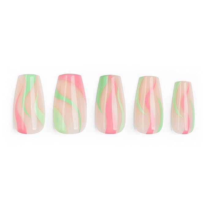 Artistic Colourluxe Press-On Tips Kit - Ready to Wear Manicure -Long-Lasting Manicures – Easy Application, Natural Look, 30 Nails (Attracted To You, Kit)