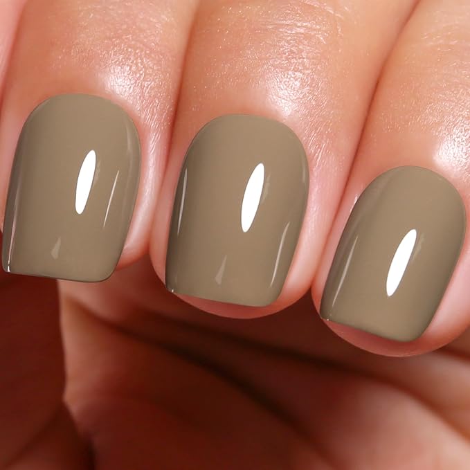 Gel Polish, 0.5 Fl Oz Grayish Green Gel Nail Polish Autumn Winter Soak Off LED UV Gel Nail Polish Art Starter Manicure Salon DIY Nail Gel Polish