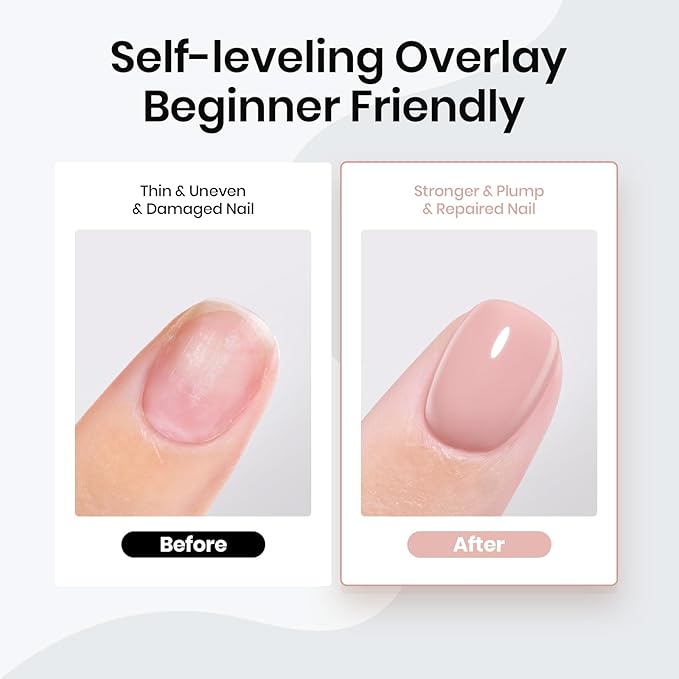 Beetles Rubber Base Builder Nails Gel: Brownish Pink Natural Nude Color Base Gel Nail Polish For Nails Thickening, U V LED Lamp Cure Nail Strengthening Extension Sculpting