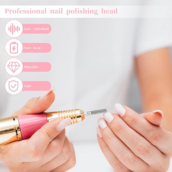 10 PCS Nail Drill Bits Set, Russian Manicure Drill Bits, Cuticle Remover Nail Products for Manicure Pedicure for Home and NailSalon