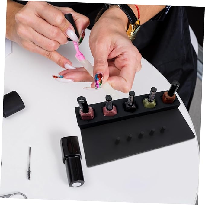 Nail Oil Bottle Cover Nail Polish Stand Finger Polish Holder Silicone Tools Holder Case Paint Organizer Rack Fixture Manicure
