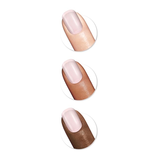 Sally Hansen Miracle Gel Salon Quality Nail Polish | Gel-Like Formula, Two-Step System, No UV Light Needed, Long Lasting | Sheer, Shimmery | 233 First Glass | Ivory Pink Nail Polish