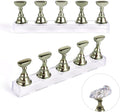 2 Sets Nail Stand for Press on Nails Art Display Practice Fake Nail Tips Holder for Painting Nails Stand Magnetic False Nail Practice Stand for Home DIY Nail Art and Nail Salon, Green
