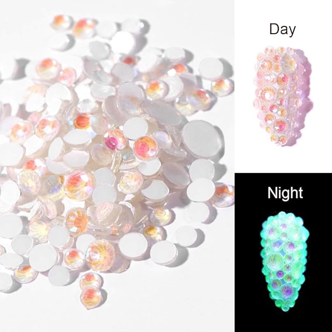 3D Luminous Nail Art Rhinestone Gem Kit Party Theme Luminous 4 Pack(Luminous 1)