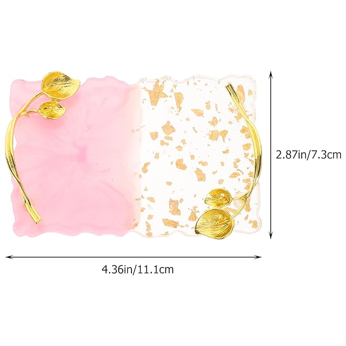 2pcs Nail Art Mixing Palette with Mirror Manicure Color Mixing Tray for Nail Polish Gel Ideal for Nail Art Brushes and Charms Display for Girls
