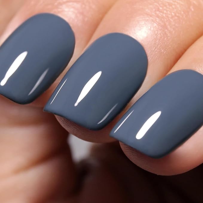 Gel Polish, 15ml Lead Grey Gel Nail Polish Autumn Winter Soak off LED UV Art Starter Manicure Salon DIY at Home for Girl Women