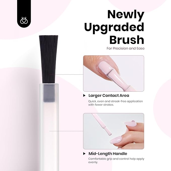 Beetles Pink Gel Polish - Hema Free Cream Puff 8ML/0.27Fl Oz, Pastel Light Pink Gel Nail Polish, Soak Off UV LED Lamp Nail Art, Long-Lasting Manicure Salon DIY Home Easter Spring Nails