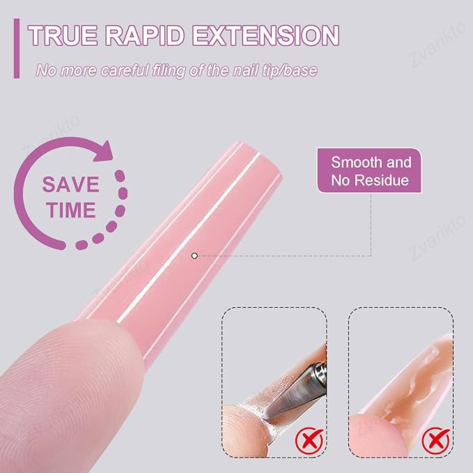 Sandwich Nails Dual Forms 240Pcs Oval Shape, Dual Nail Extension Forms with 15 Sizes, Reusable Plastic Nail Mold for Builder Gel & Poly Gel, No Paper Forms Needed, Salon & Home DIY Nail Art
