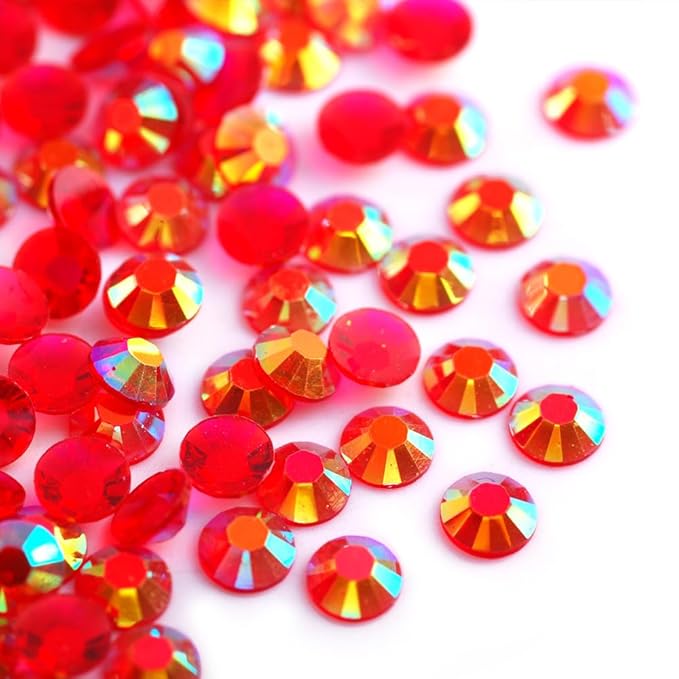 Multicolor Resin Rhinestones for Crafting, 5mm SS20 Jelly AB Flatback Beads,Non-Hotfix Colorful Crafts Flatback AB Gems Bedazzler, Jewels Bedazzling Kit with B7000 for DIY Art Crafts Decoration