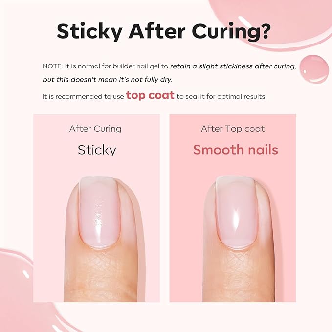 modelones Builder Nail Gel, 8-in-One Barely Pink Builder, Sheer Pink Rubber Base Gel Polish, LED Lamp Cured Color Base Hardener Strengthener Apex Building Extension for Girls DIY Salon Home
