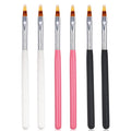 6pcs Ombre Nail Brush Nail Paint Pen for Lace Line Gradient Color Ombre Brush for Gel Nails Wood Nail Art Brushes Nail Design Brushes Acrylic Nail Polish Tools Nail Accessories