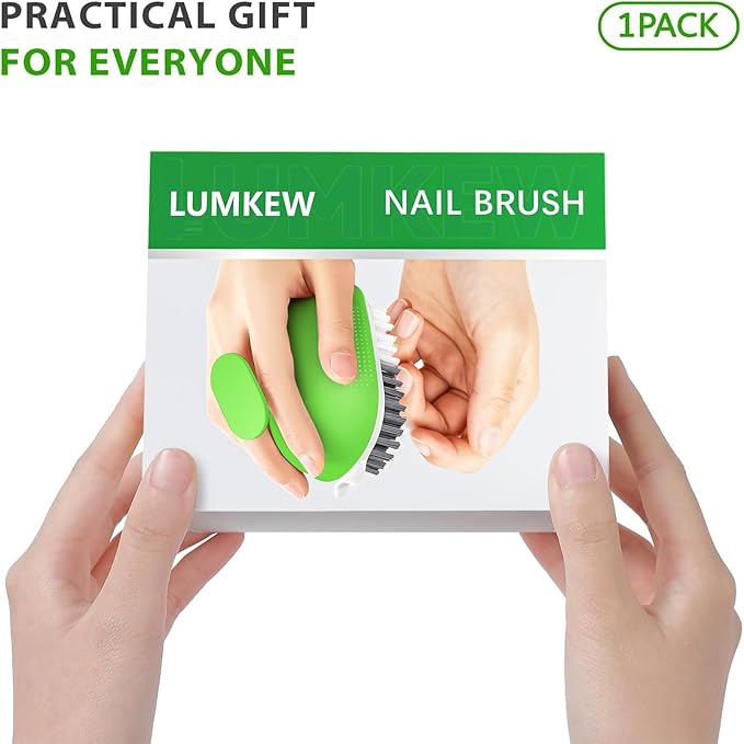 Nail Brush for Cleaning Fingernails With Stiff Soft Bristle, Nail Art Tools Design for Cleaner Hand Foot Toe Under Finger Nails Polish Clean Up Brushes Scrubber for Kids Men Women, 1 Pcs, Green