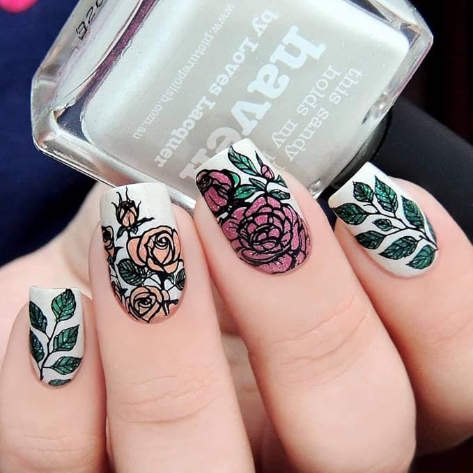 Whats Up Nails - B037 Growing Beauty Stamping Plate for Nail Art Design