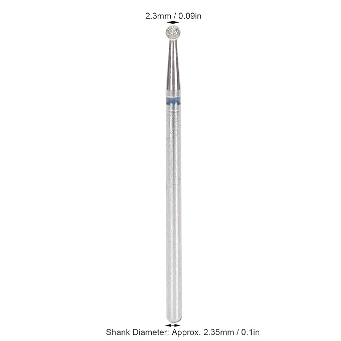 Drill Bits For,Drill Bits For Nails, Acrylic Drill Bits 50Pcs Spherical Nail Drill Bits Dead Skin Removal Nail Polishing Grinding Head Accessory(2.3mm) (2.3mm)